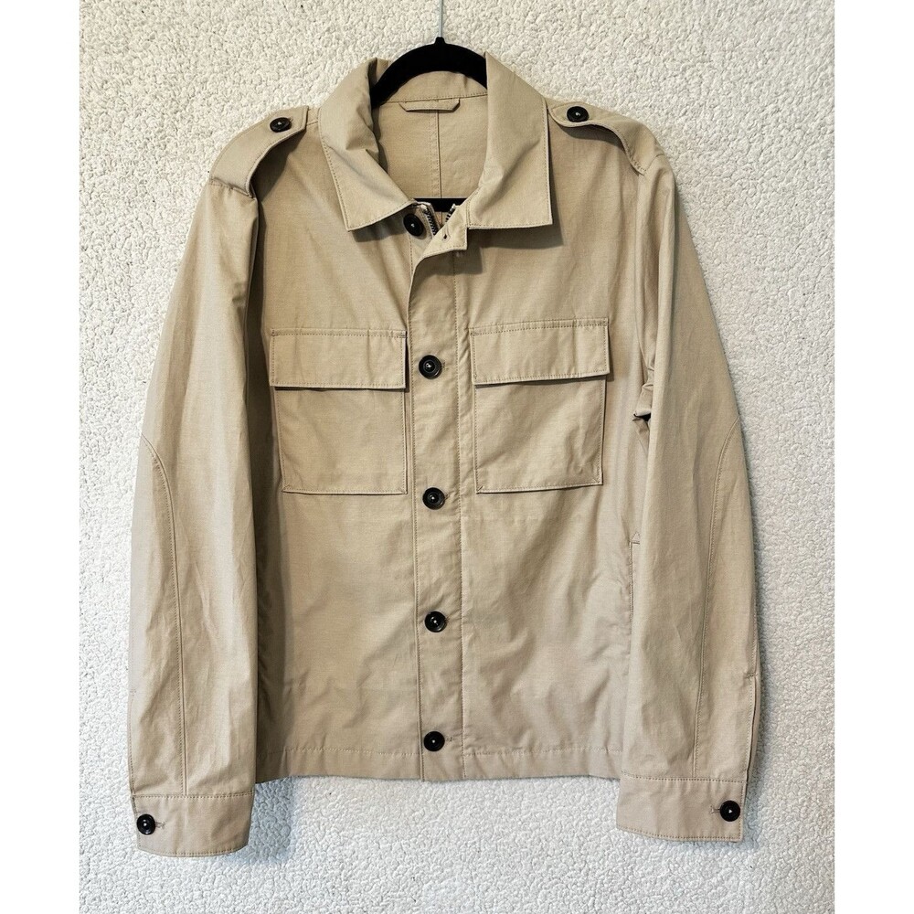Mango‎ Size M MNG Rain Jacket Parka Khaki Pockets